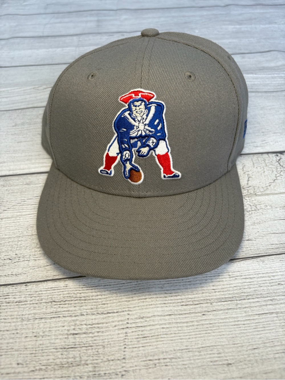 New Era 59FIFTY New England Patriots Pat Patriot Gray Fitted Hat 7 1/4